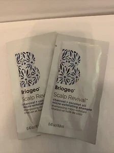 NEW X2 BRIOGEO Scalp Revival Micro-Exfoliating Shampoo 0.4 oz. each Samples - Picture 1 of 2