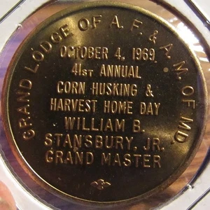 1969 Grand Lodge of A.F.&A.M. of Maryland Masonic Token Coin - MD - Picture 1 of 2