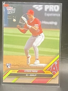 Kyren Paris RC Gold Parallel /24 2024 Topps Now Road to Opening Day RC Angels - Picture 1 of 2