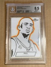 2008-09 Chris Paul #d 1/1 Topps Hardwood Sketch BGS Graded NM-MT True One of One
