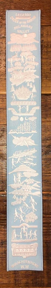 Boy Scout BSA OA Lodge Order of the Arrow Legend Sash Patch White/Light UNC Blue - Image 1 of 1