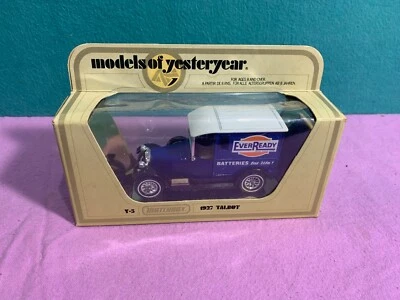 BATERÍAS TALBOT EVERREADY VINTAGE Matchbox Lesney 1978 modelos de antaño Y5 1927 Foto 1 de 4