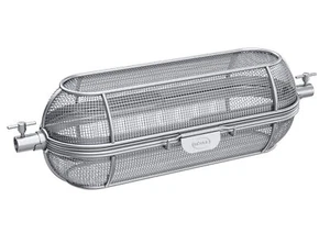 Rösle BBQ Stainless Steel Revolving Spit Grill Basket for Rotisserie - Picture 1 of 9