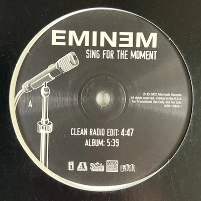 Eminem - Sing For The Moment Single 12”/Aftermath (EX) 2002 Promo Rap - Image 1 of 4