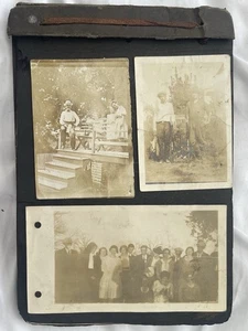 Vintage antikes Fotoalbum mit s/w Fotos (50+) Bauernhof, Jagd, Braut, Land - Bild 1 von 12