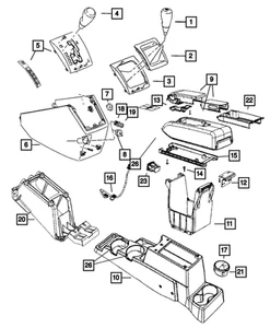 Perilla de cambio Mopar genuina 5273342AB - Imagen 1 de 4