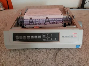 Oki Microline 320 Turbo 9-Pin D22800A Dot Matrix USB Printer NO Top Cover - Picture 1 of 7