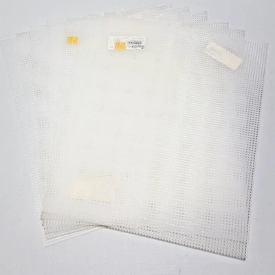 Lot of 7 Darice Premium Clear 10.5 x 13.5 Plastic Canvas Sheet 7 Mesh USA - Image 1 of 4