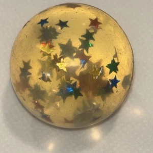 Vinta Glitter STAR gomma rimbalzante Super Ball 1,5 pollici anni '80 - Foto 1 di 6