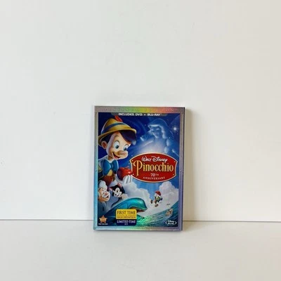 Disney Pinocchio 70th Anniversary Platinum Edition Blu-ray/DVD, 2009 New Sealed - Image 1 of 4