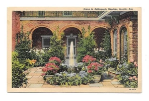Alabama AL Mobile Bellingrath Gärten Terrasse Blick Leinen Postkarte unbenutzt - Bild 1 von 2