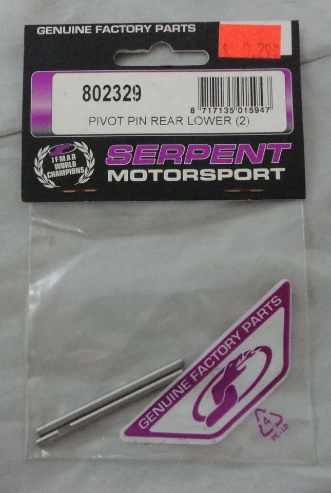 Serpent Racing 710 4WD Rear Lower Pivot Pins (2pcs) 802329 - Image 1 of 1