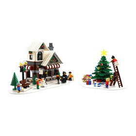 Display Base Compatible with LEGO Sets 10199 or 10249 Winter Village Toy Shop