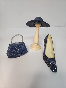 Classic Couture Lady Allegra Shoe Handbag Hat Premier Edition Miniature Set Vtg - Picture 1 of 14