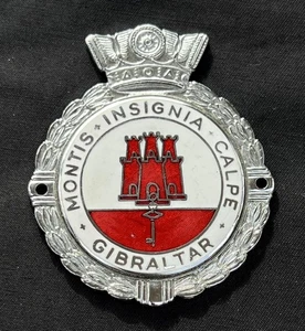 ESCUDO DE ARMAS DE GIBRALTAR DE COLECCIÓN JR DEMACRADO PORCELANA ESMALTE COCHE INSIGNIA EMBLEMA - Imagen 1 de 10
