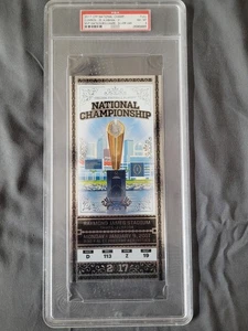 2017 CFP National Championship Ticket Football Alabama Clemson Silver PSA 8! - Picture 1 of 4