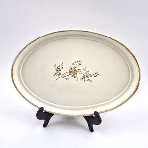 Servierplatte Holz Vintage | Oval 32 cm | Handbemalt Blumen | Shabby Landhaus - Picture 1 of 4