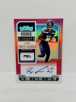 2023 Contenders FOTL JAXON SMITH-NJIGBA Rookie Ticket Red Zone Auto Seattle #117 - Image 1 of 2