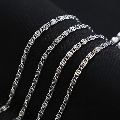 Collar de cadena Rolo de acero inoxidable de 2,5 mm 10 piezas cierre de broche de langosta 24""/60 cm Foto 1 de 4