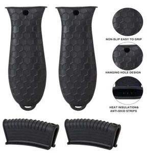 Silicone Holder Cast Iron Hot Skillet Handle Cover Potholder Pot Pan Sleeve New - Picture 1 of 7
