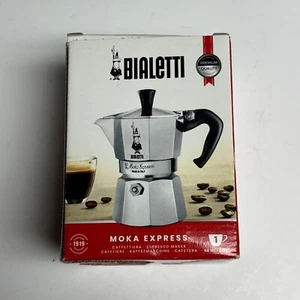 Bialetti Moka Express Stovetop Espresso Maker Coffee 1 Cup 60ml 2oz: New in Box - Picture 1 of 8