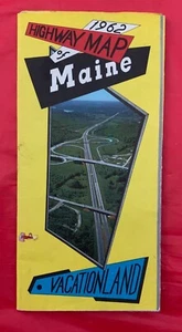 1962 Maine "HIGHWAY MAP" Vintage Road Map - Picture 1 of 5