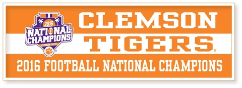 Clemson Tigers 2016 Football NCAA National Championship Banner Cover