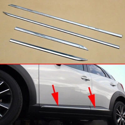 For Mazda CX-3 CX3 2016-2021 Chrome Body Side Door Molding Line Cover Trim 4pcs - Image 1 of 4