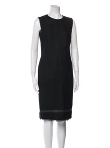 Prada Authentic Vintage Virgin Wool Tank Knee Length Shift Dress 42 6 Small - Picture 1 of 9