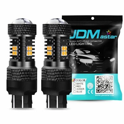 JDM ASTAR 2x Amber LED Turn Signal Light Bulbs 7440 7441 7443 7444 Front / Rear - Image 1 of 4