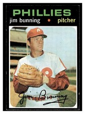 1971 TOPPS JIM BUNNING #574 PHILADELPHIA PHILLIES HOF HIGHER GRADE LOOKS GREAT