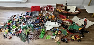 Vintage PLAYMOBIL Pirate Ship Boat Space Shuttle Dragons Stable Figure - Image 1 of 4