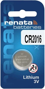 5x Renata Knopfzelle Lithium CR2016 1er Blister 3 V CR 2016 - Bild 1 von 1