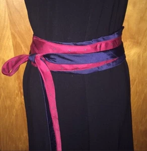 Red & Blue Handmade Perry Ellis Wrap Tie Belt 101.5" - Picture 1 of 6