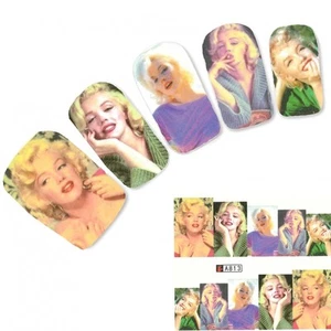 Nagel Sticker Aufkleber Marilyn Monroe Nail Art Nägel Fuß Water Decal - Picture 1 of 2