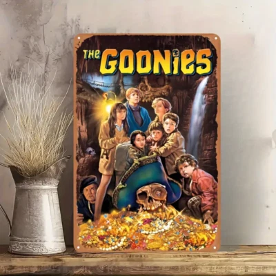 Goonies Movie Metal Sign Decorative Vintage Look 8x12in Home Decor 1980s Cinema Foto 1 de 4