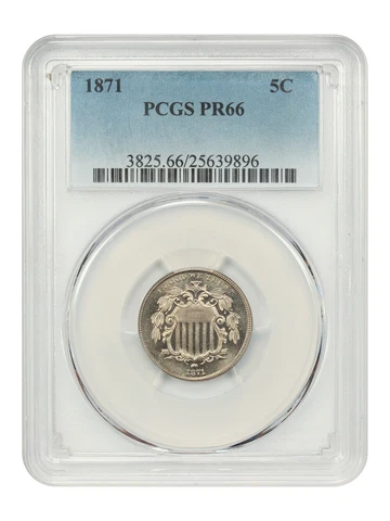 1871 5c PCGS Proof 66 Cover