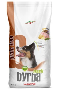 Mangime cani adulti Byrba Fresh Grain Free kg 12 senza glutine gluten free - Foto 1 di 1