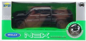 Chevrolet Silverado Welly 2017 negro 1:34 modelo de metal fundido a presión nuevo en caja - Imagen 1 de 6