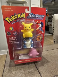 Pokemon Sliders Figures Blastoise Pikachu Jigglypuff Oddzon 1999 RARE SEALED NEW - Picture 1 of 5
