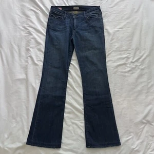 True Religion Becca Mid Rise Bootcut Dark Wash Blue Jeans Size 28 - Picture 1 of 13