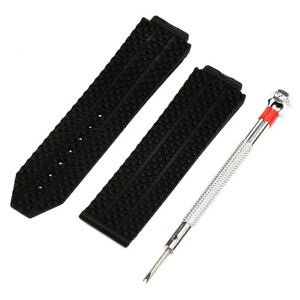 24mm Watch Band Silicone Watch Band Replacement Strap + Tool for Hublot Big Bang