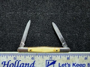 Vintage Imperial Stainless Steel Pocket Knife Bone Handle - Picture 1 of 2