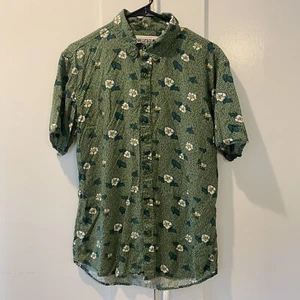 RARE 2020 RSVLTS Van Gogh Museum Button Up Shirt Green Flowers Print Art VGME M - Bild 1 von 4