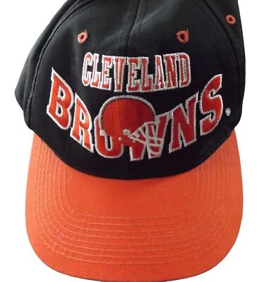 Vintage Cleveland Browns Hat 90s (youth size small)1990s ball cap black snapback - Image 1 of 4