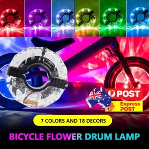 Waterproof Bike Wheel Hub Lights Bicycle Warning Light Safety Warning Decoration - Picture 1 of 12