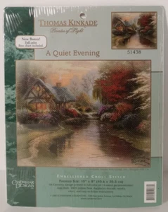 Thomas Kinkade A Quiet Evening Cross Stitch Kit Sealed #51438 - Picture 1 of 6