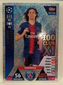Edison Cavani 100 Club XI Foil 437 Match Attax 2018 2019 Paris NM Topps - Picture 1 of 5