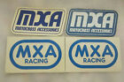 4x NOS MXA RACING MOTOCROSS ACCESSORIES STICKERS vintage mx evo seat cover 80&#39;s