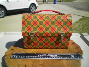 Very Rare - Vintage 1958 PLAID Dome Lunchbox by American Thermos Co. NEAR MINT! - Picture 1 of 6